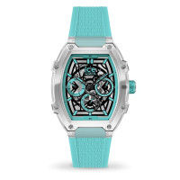 ICE‑WATCH ICE Boliday Clear Blue Skeleton 40 mm – Unisex Ρολόι Quartz με Διαφανή Κάσα και Μπλε Λουράκι 024286